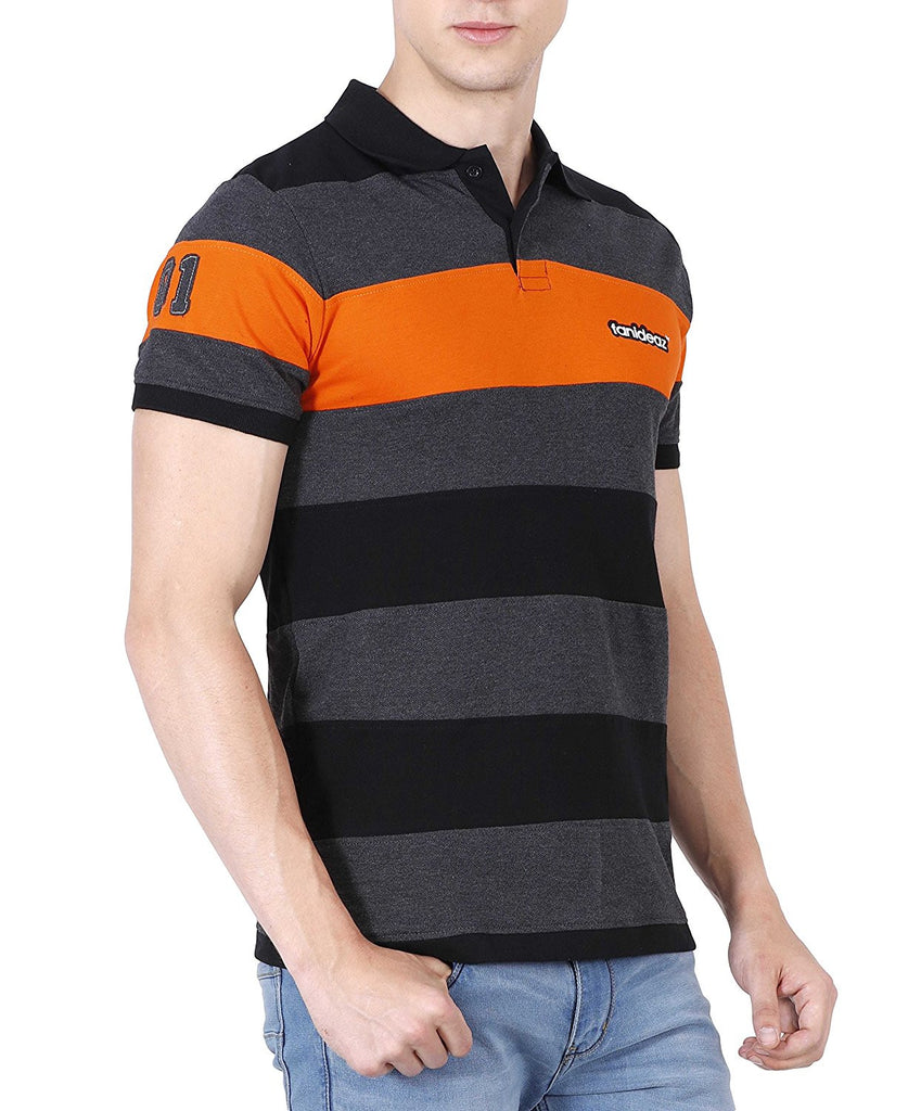 Fanideaz Men’s Half Sleeve Royal Striped Polo T-Shirt