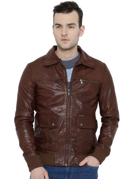BARESKIN BLACK LEATHER BIKER JACKET WITH DETACHABLE COLLAR PRO