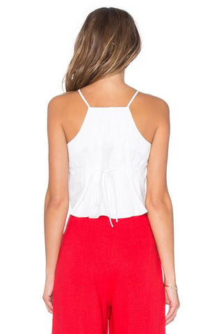 BUTTON FRONT CROP TOP